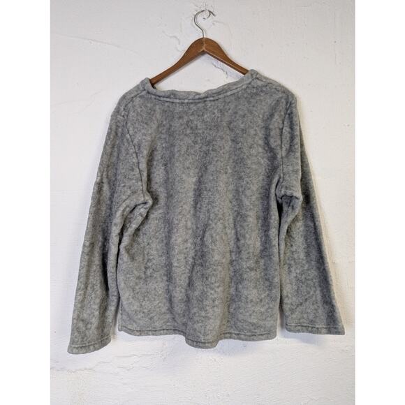 Charter Club Scottie Sweater Womens Large Grey Fuzzy Soft Cozy Novelty Intimates - Picture 3 of 6